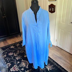 RIANI Light Blue Linen Dress